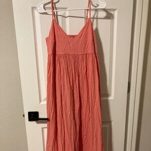 Pink Maxi Dress with Straps